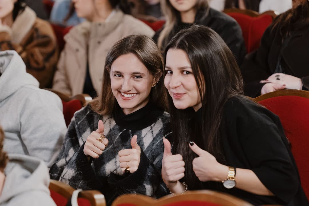 Students during the Welcome event