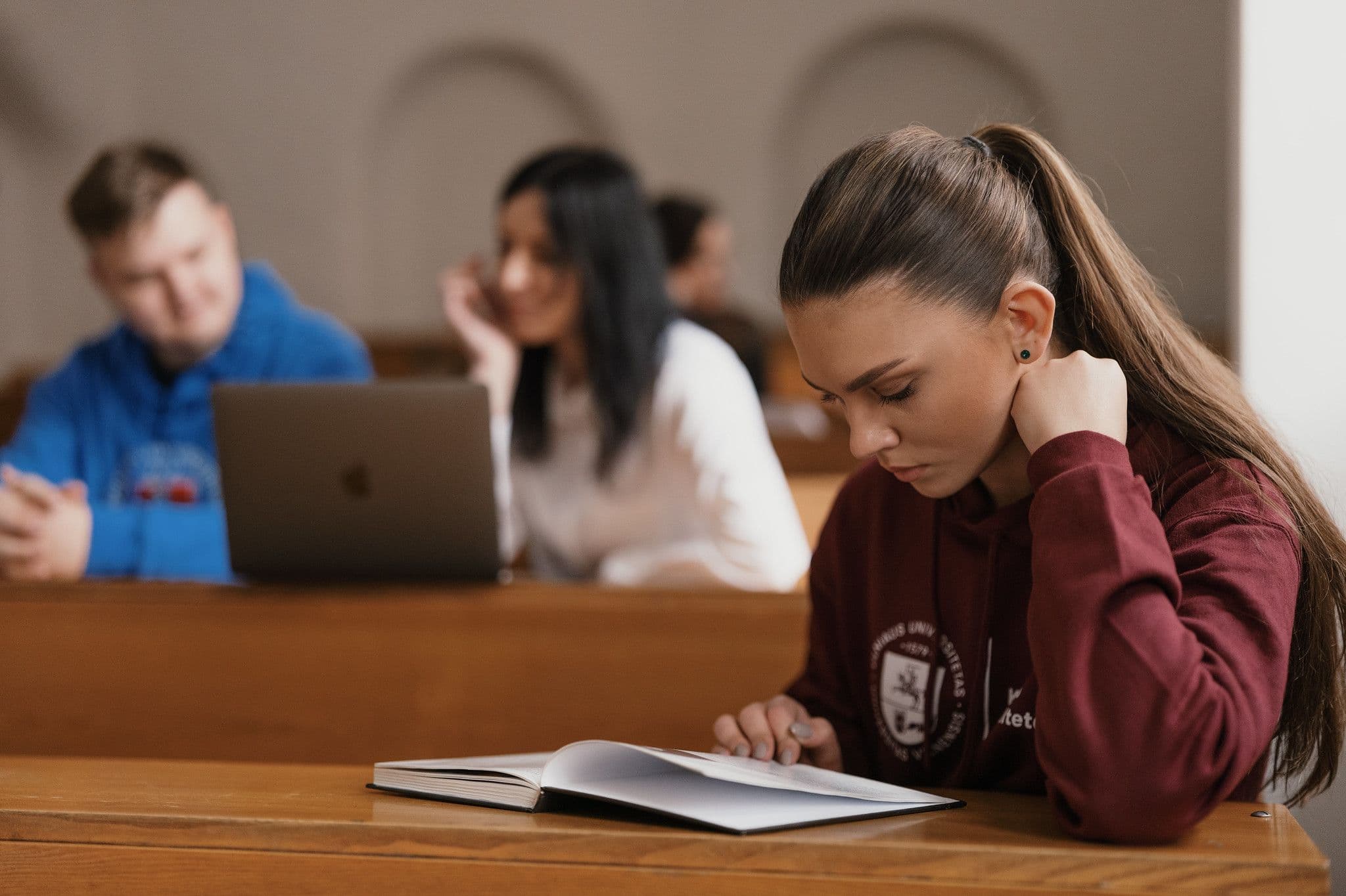 VU studentai mokosi skaitykloje