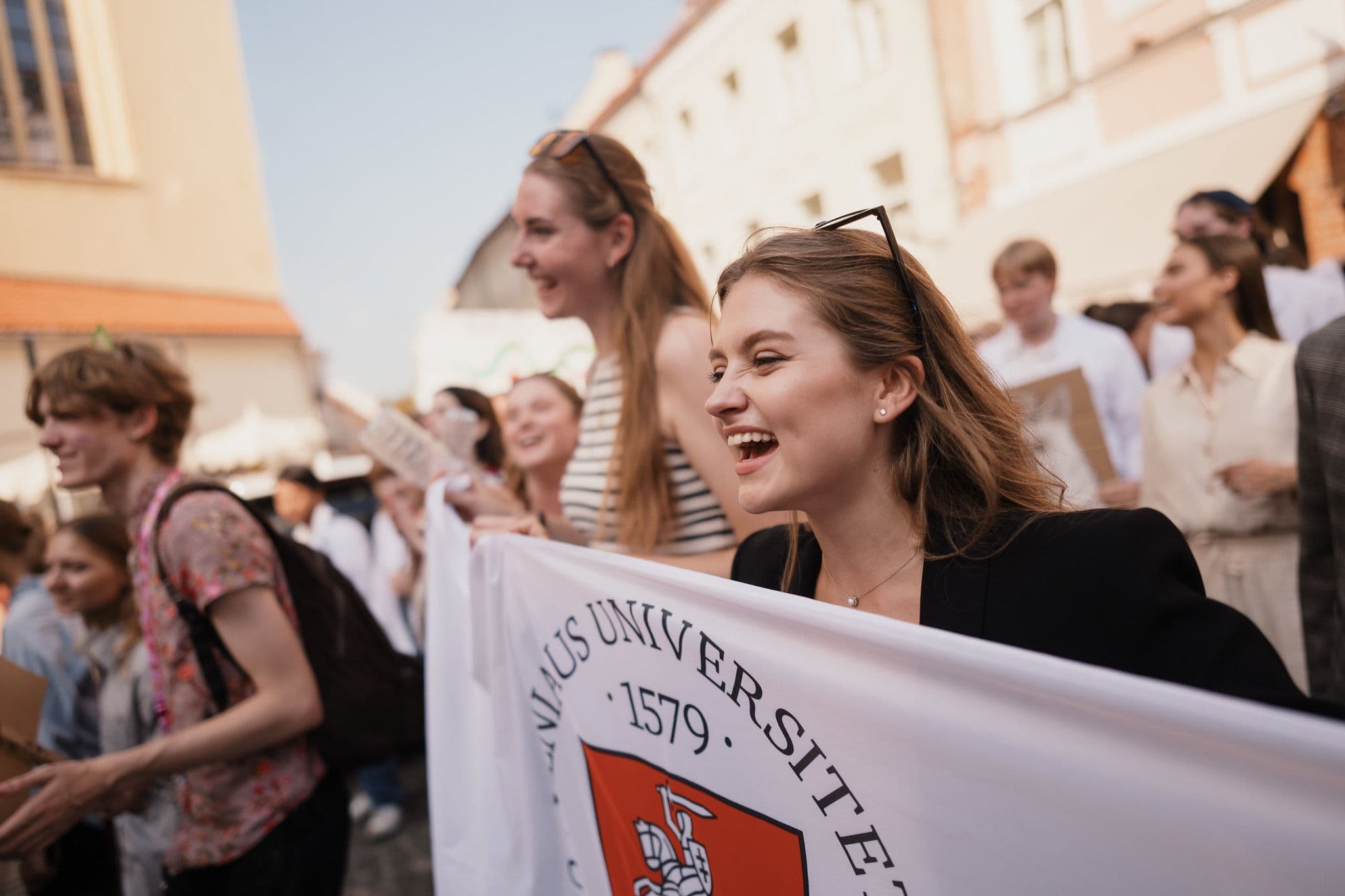 VU studentai tradicinės eisenos metu